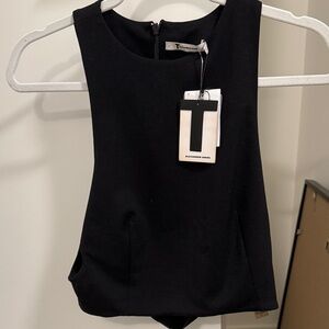 Alexander Wang Black Sleeveless Crop Top M NEW